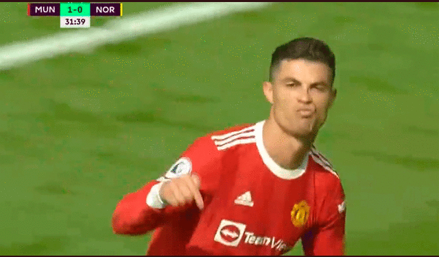 Cristiano Ronaldo amplió la ventaja de los diablos rojos. Foto: ESPN