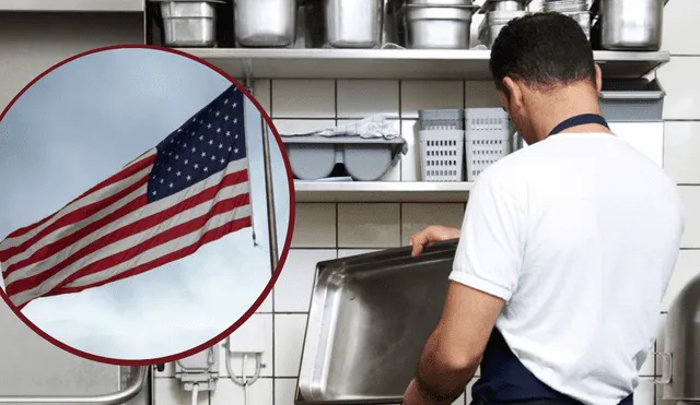Conoce el sueldo y las mejores ciudades de Estados Unidos para trabajar como lavaplatos. Foto: composición AFP
