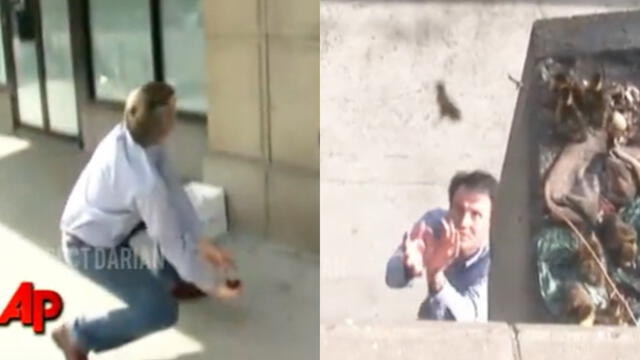 El hombre no dejó que ninguno de los patos caiga al piso. Foto: captura de TikTok