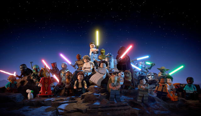 Título: LEGO Star Wars: The Skywalker Saga. Empresa: TT Games-Warner. N°. de niveles: nueve episodios. Foto: The Skywalker Saga