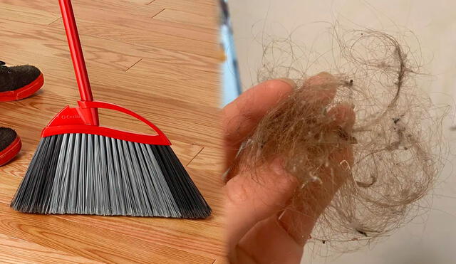 Una escoba llena de pelos puede dejar un desastre en el piso. Foto: composición / Amazon / BuzzFeed