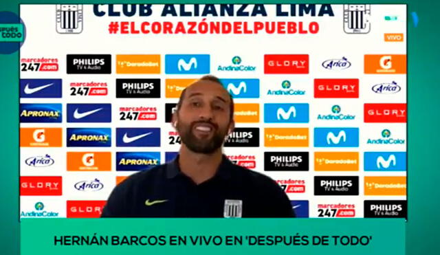 Hernán Barcos anotó en la goleada de Alianza Lima ante Universitario. Foto: captura/Movistar Deportes