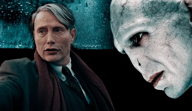 Gellert Grindelwald muere en manos de Lord Voldemort. Foto: composición/Warner Bros. Media
