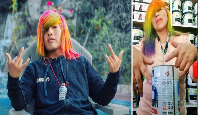 Rainbow hair es un filtro muy popular en TikTok. Foto: composición LR