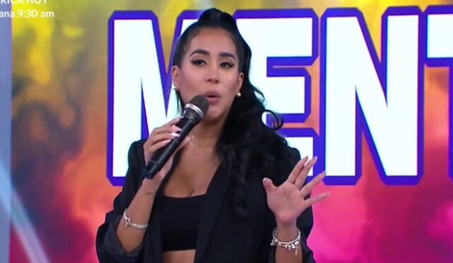 Melissa Paredes se presentó en América TV. Foto: captura América TV