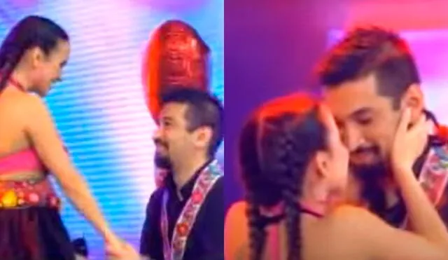 Aldo Miyashiro preparó una tierna sorpresa en el set de Gisela Valcárcel para pedirle matrimonio a Erika Villalobos. Foto: captura de YouTube