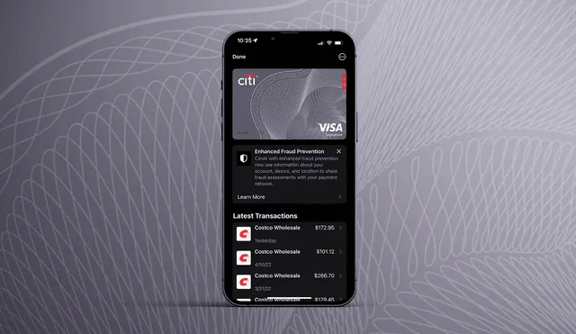 La alerta se activará cuando intenten realizar una transacción en línea o en la app. Foto: Apple