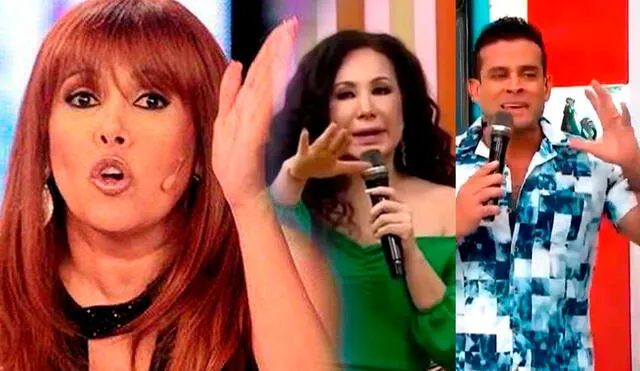 Magaly Medina arremetió contra Janet Barboza, Christian Domínguez, Mario Hart y Brunella Horna. Foto: composición/captura/América TV