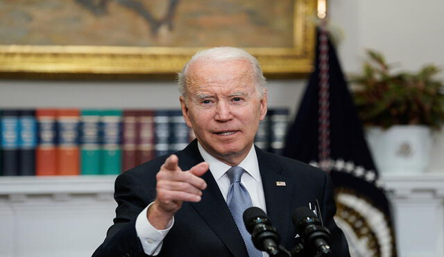 Joe Biden reiteró el respaldo de EE. UU. a Ucrania frente a la agresión rusa. Foto: EFE