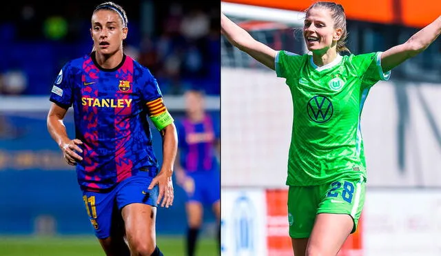 Barcelona y Wolfsburgo se enfrentarán por cuarta vez en la UEFA Champions League Femenina. Foto: composición/ Twitter