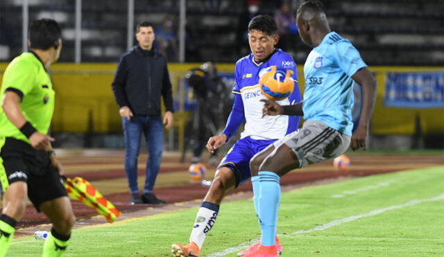 Emelec y Cuibayá no se hacen nada en el primer tiempo por la LigaPro Ecuador. Foto: Marcador