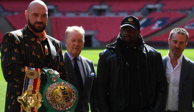 Tyson Fury vs. Dillian Whyte lucharán en el Estadio de Wembley. Foto: EFE