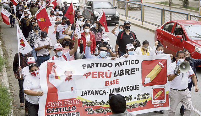 Repunte. Perú Libre es el partido que más listas para las gobernaciones regionales ha aumentado en comparación con la elección del 2018. Foto: Clinton Medina/La República