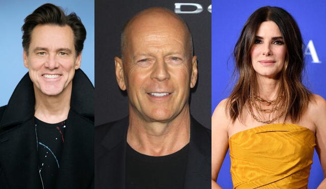 Jim Carrey, Sandra Bullock y Bruce Willis explicaron los motivos por los que se alejan de Hollywood. Foto: composición/Instagram
