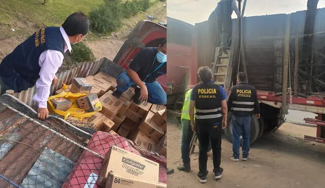 Agentes de la PNP incautaron casi cuatro millones en productos de contrabando. Foto: Policía Fiscal