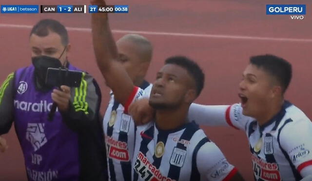 Aldair Rodríguez marcó el segundo tanto de Alianza Lima. Foto: captura GolPerú