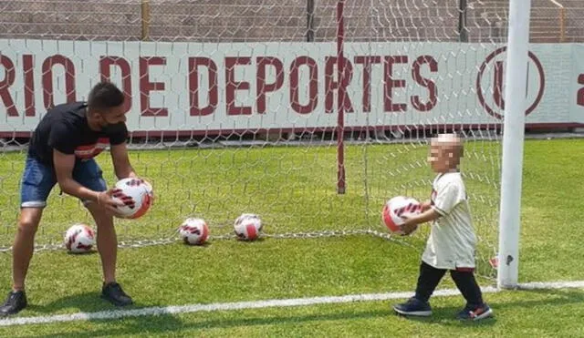 Luis Urruti compartió un lindo momento con José antes de viajar a Uruguay. Foto: Luis Urruti