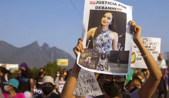 Protesta por joven desaparecida en norte de México. Foto: AFP