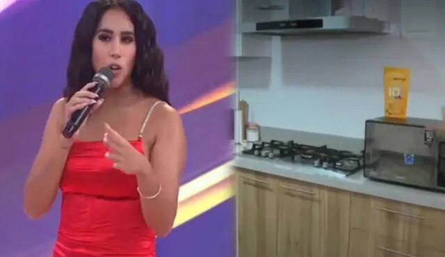 Melissa Paredes asegura que aún le faltan algunas cosas decorativas para su casa. Foto: captura América TV