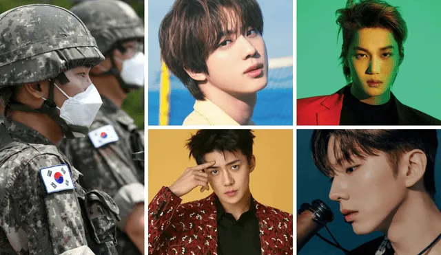 El servicio militar es un deber en Corea del Sur, los idols de K-pop tienen que cumplirla sin excepción. Foto composición: La República y Wikifandom.