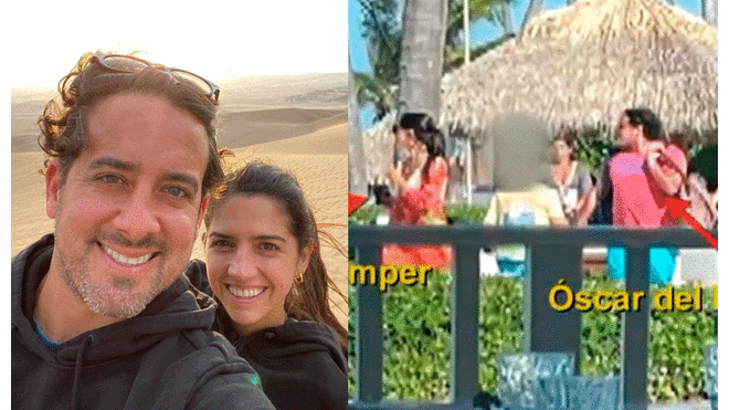 Óscar del Portal y Vanessa Químper fueron captaron en un lujoso hotel de Punta Cana. Foto: composición Instagram/Óscar del Portal/ATV