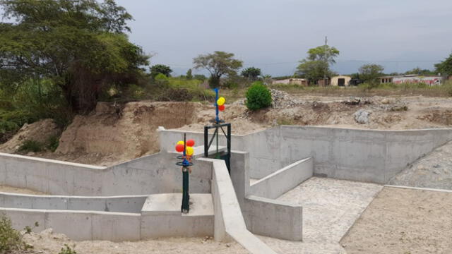Bocatoma del canal Papayo que irrigará cultivos de maíz amarillo duro en Chóchope. Foto: ARCC.