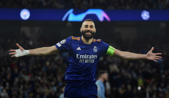 Karim Benzema ha anotado 9 goles en la fase eliminatoria de la UEFA Champions League 2021-2022. Foto: EFE