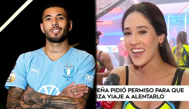 Tepha Loza se mostró enamorada de Sergio Peña. Foto: Instagram / captura América TV