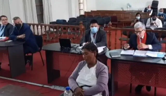 Ysabel Rodríguez Chipana contó durante la audiencia cómo fue asesinado el periodista Hugo Bustíos. Foto: captura/Video/Facebook Corte Superior de Ayacucho