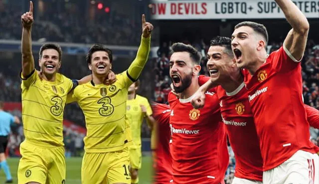 Manchester United y Chelsea buscan conseguir uno de los 4 cupos para la próxima Champions League. Foto: composición