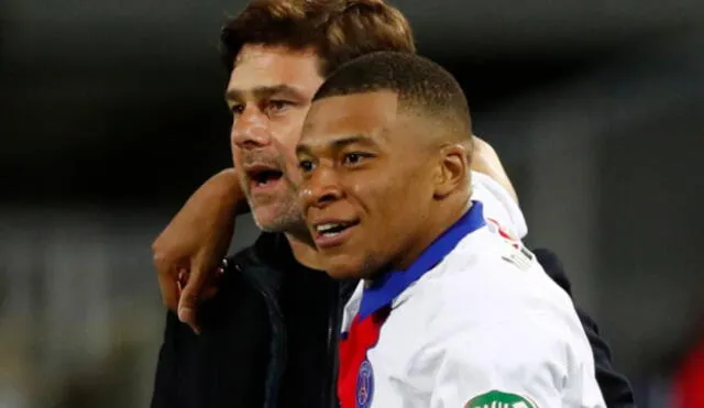 Mauiricio Pochettino lleva dirigiendo a Mbappé más de una temporada. Foto: AFP