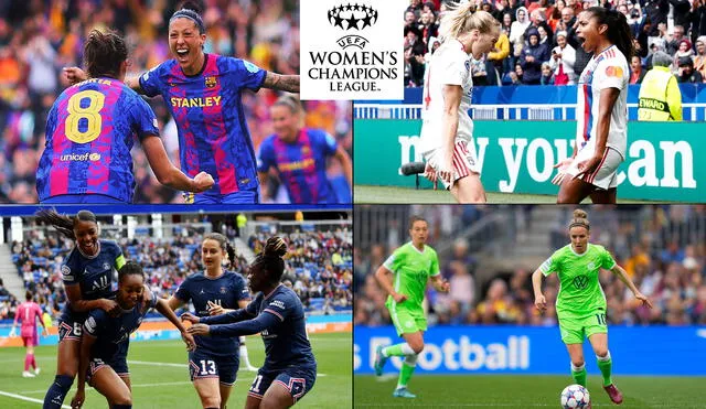 Las semifinales de la UEFA Champions League Femenina se jugarán este sábado 30 de abril. Foto: composición / Twitter