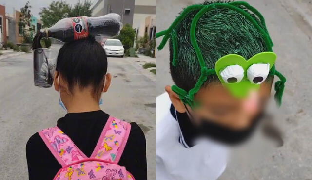 Los peinados de los pequeños se volvieron rápidamente virales en las redes sociales. Foto: captura de TikTok