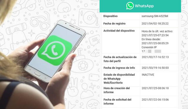 Las cuentas de WhatsApp son personales, y como titular de tu cuenta, puedes solicitar un reporte completo de todas tus actividades. Foto: Composición LR