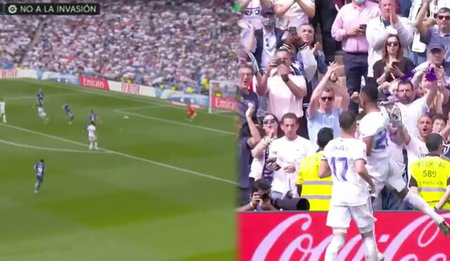 Real Madrid vs. Espanyol: Rodrygo anotó su doblete y le está dando el título a los merengues. Foto: captura DirecTV