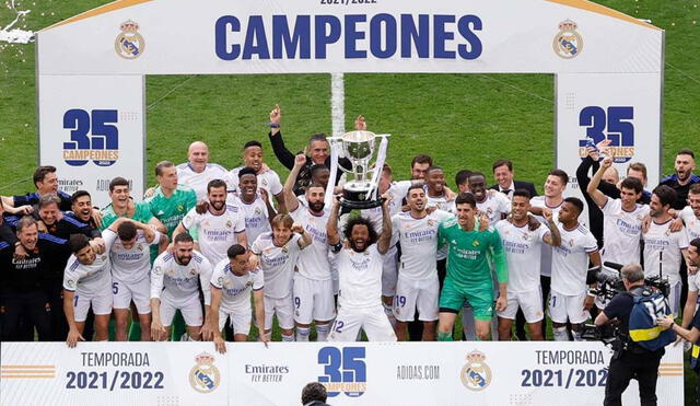 Real Madrid consiguió su título número 35 tras golear al Espanyol. Foto: Real Madrid