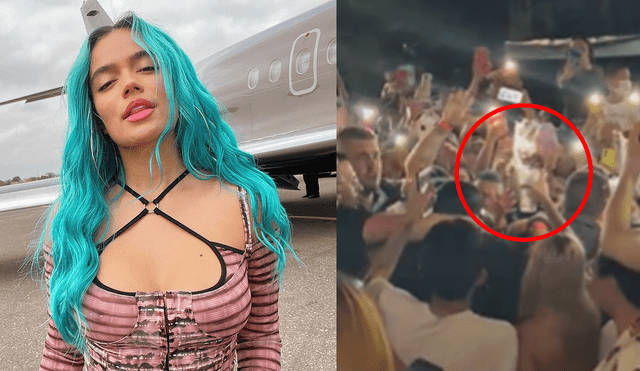 Fanáticos de Karol G en redes sociales condenaron el acto de la asistente a su concierto. Foto: composición/Instagram/Twitter