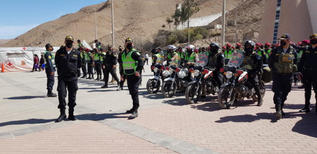 La mayor cantidad de policías estará en el santuarios de Polobaya. Foto: Wilder Pari/URPI