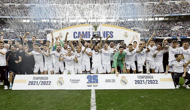 Ventaja. El Real no gritaba campeón de La Liga con cuatro fechas de anticipación desde 1990. Foto: Real Madrid