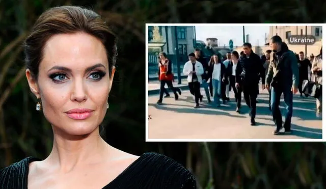 Angelina Jolie visitó Leópolis (Lviv), la principal ciudad al oeste Ucrania, en la frontera con Polonia. Foto: Angelina Jolie/Twitter