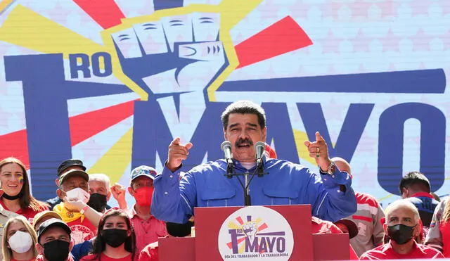 Nicolás Maduro durante el evento de este domingo. Foto: EFE