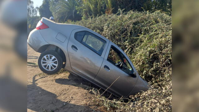 La chica terminó cayéndose en una zanja. Foto: captura de Twitter