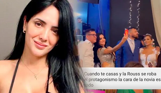 Rosángela Espinoza se roba el protagonismo en una boda. Foto: captura/Instagram/difusión