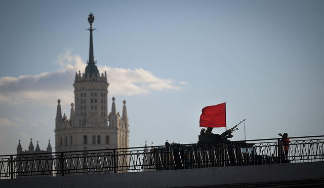 Rusia se prepara para celebrar el 77 aniversario de la victoria soviética sobre la Alemania nazi. Foto: AFP