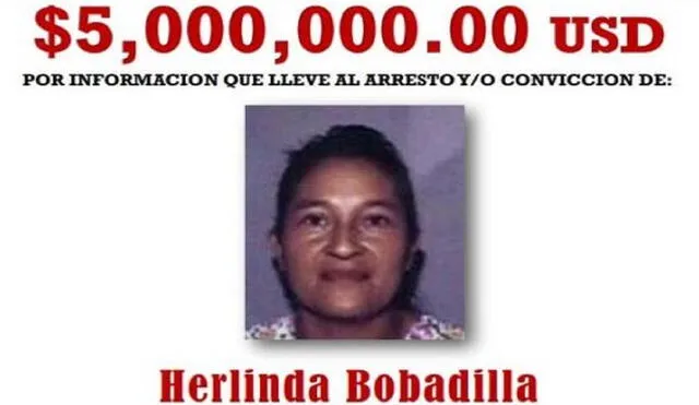 Herlinda Bobadilla es una de las más buscadas por la DEA. Foto: @StateINL/Twitter