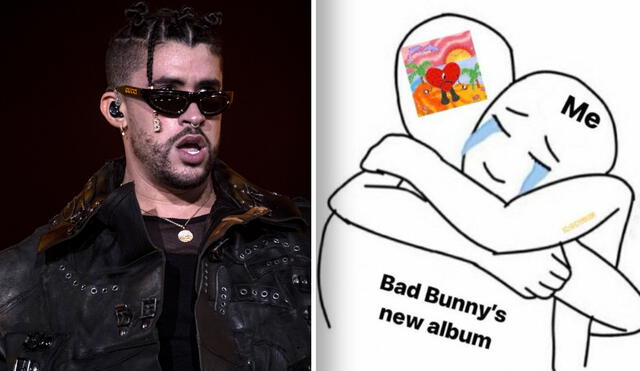 El nuevo álbum de Bad Bunny se convirtió en tendencia en redes sociales. Foto: composición AFP/Twitter