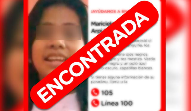 Encuentran en Lima a menor de 11 años desaparecida en Ica. Foto: MIMP