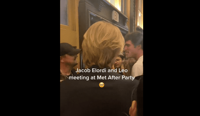 Leonardo DiCaprio conoce a Jacob Elordi. Foto: captura TikTok