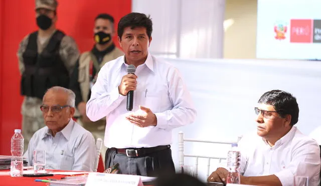 El presidente Pedro Castillo participó en el IX Consejo de Ministros Descentralizado, que se desarrolló en la región de Ica. Foto: Presidencia
