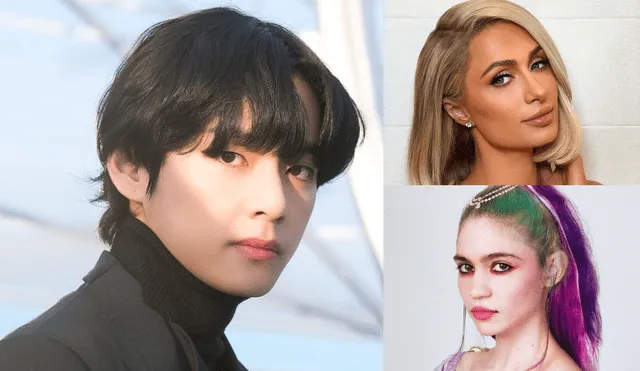 Taehyung de BTS continúa ganando popularidad y ahora Paris Hilton, Grimes y más famosos interactúan con el idol k-pop en Instagram. Foto: composición La República / BIGHIT / Instagram @parishilton @grimes